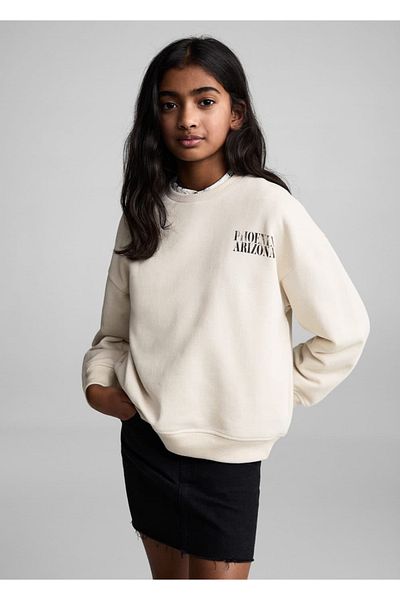 MANGO Kids Βαμβακερό φούτερ με σχέδιο
