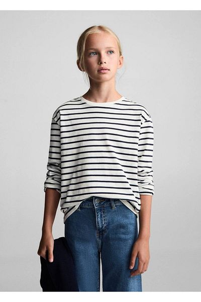 MANGO Kids Jeans with seamless culotte on the legs