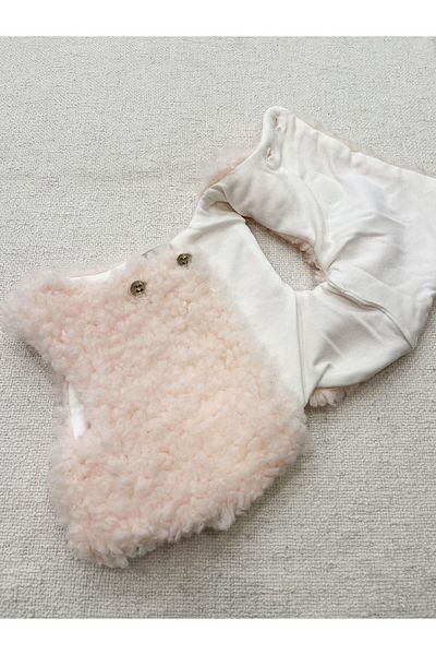 PARK BEBE Baby Girl Plush Vest Bolero