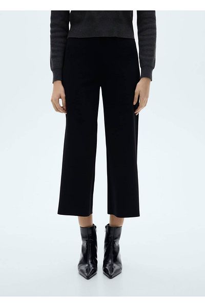 MANGO Woman Straight Cut Draped Pants