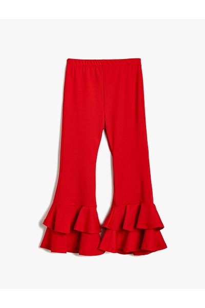 Koton Spanische Hose mit Rüschendetail, elastischer Bund