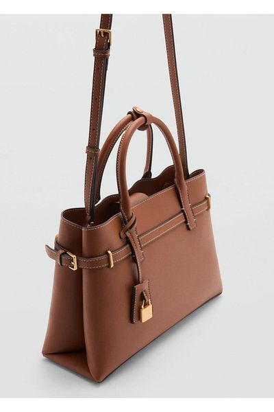 MANGO Woman Nákupní taška na zip – pohodlný design