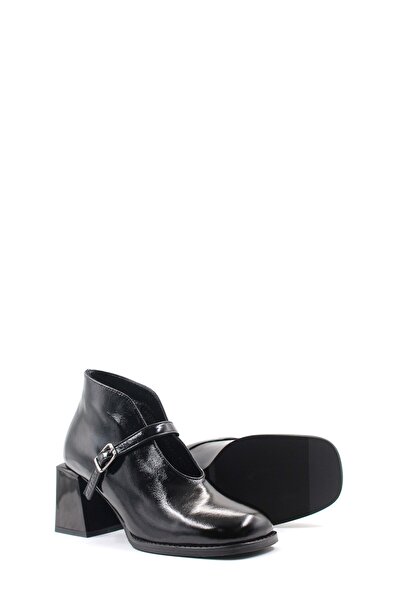 Ayakkabıhane جودة حقيقية براءات الاختراع والجلود السوداء أحذية نسائية بكعب سم...