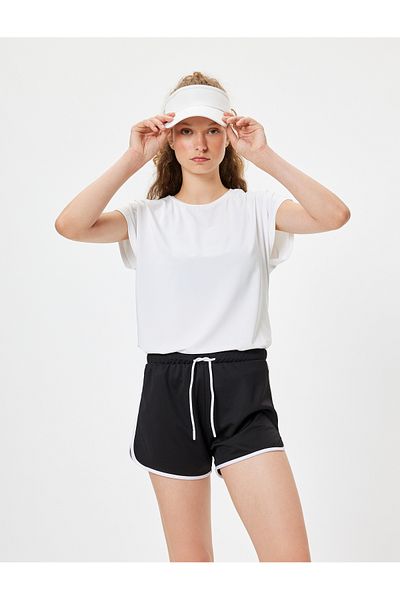 Koton Crew Neck Oversize Sports T-Shirt - Short Sleeve