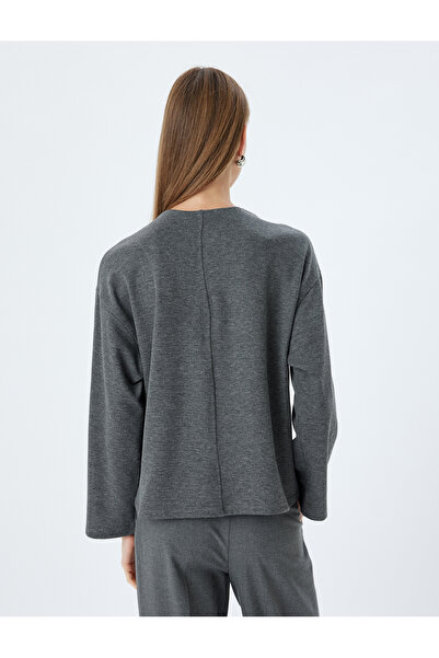 Koton Mikina s dlouhým rukávem s výstřihem do V