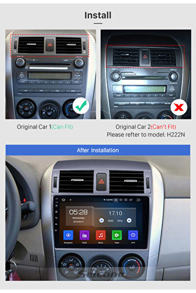 Navigold TOYOTA COROLLA 2007-2012 MULTİMEDYA NAVİGASYON USB KAMERA CARPLAYER 4 RAM uyumlu