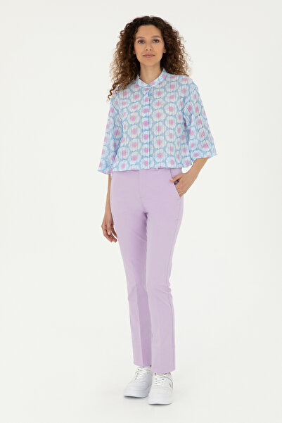 U.S. Polo Assn. بنطلون قماش أرجواني نسائي 50281742 -VR034