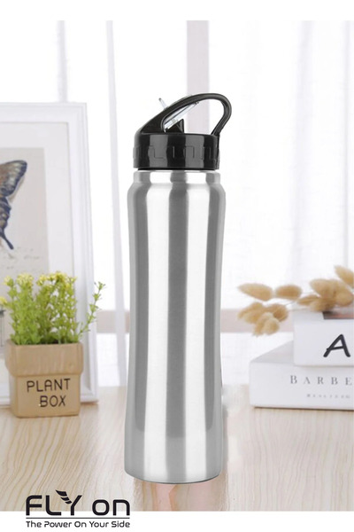 FLYON Pipetli Çift Katmanlı Hem Sıcak Hem Soğuk Muhafazalı Termos Sportif Emzikli Matara Suluk 500 ML