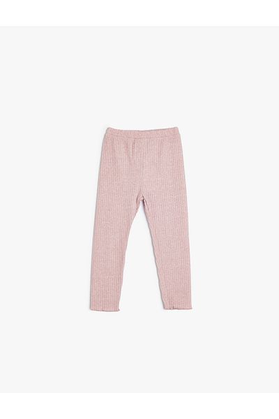 Koton Soft Textured Basic Tights - Elastic Waist