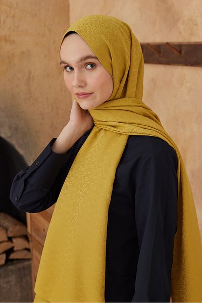 Modakaşmir Şal cu model Flow din seria Jacquard mătăsos