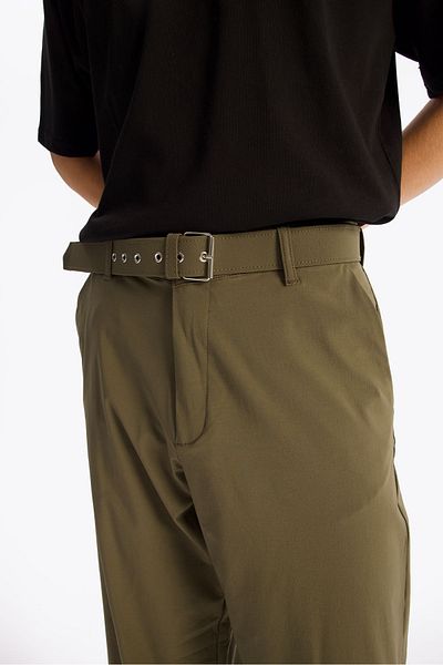 GIESTO Khaki - Parachute Belted Trousers