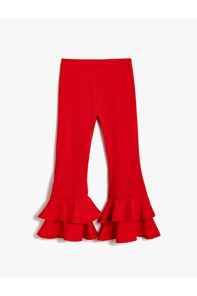 Koton Spanische Hose mit Rüschendetail, elastischer Bund