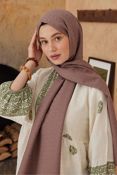 Modakaşmir Şal cu model Flow din seria Jacquard mătăsos