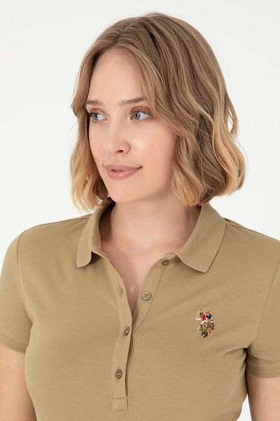U.S. Polo Assn. Tricou kaki de damă 50280067 -VR027