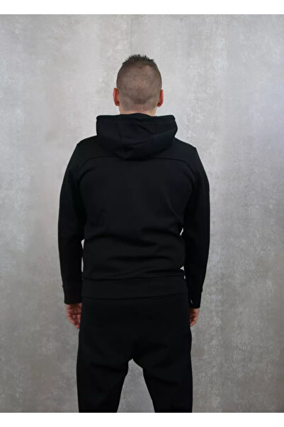 BOSS Erkek Marka Logolu Uzun Kollu Rahat Siyah Sweatshirt 50523905-001