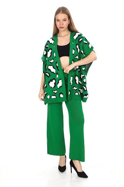 Kayaka triko Leopard Patterned Knitwear Set