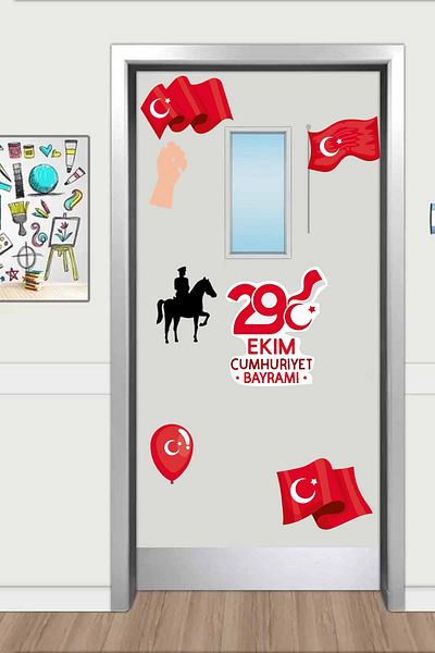 Kt Grup Σετ αυτοκόλλητων γυάλινων πλακιδίων τοίχου 29 Οκτωβρίου