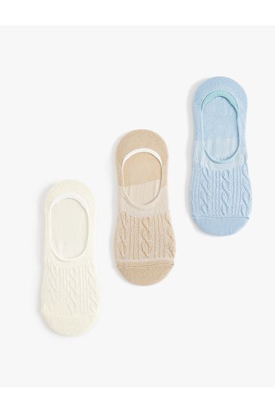 Koton Set de 3 șosete colorate pentru balerină