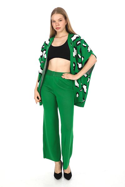 Kayaka triko Leopard Patterned Knitwear Set