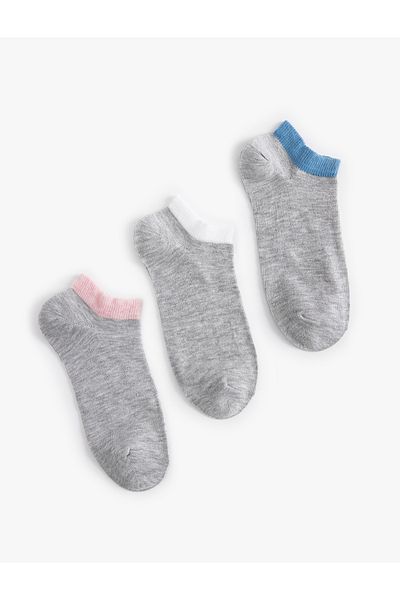 Koton Set de șosete papuci - 3 piese, cu dungi