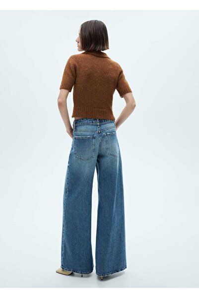MANGO Woman Ribana Detaylı Triko Polo Gömlek