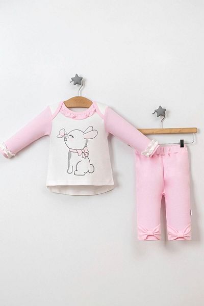TRENDİMİZBİR Baby Girl Cute Rabbit Seasonal Bottom and Top Set