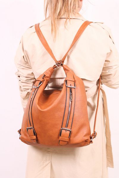 GALB LEATHER Πολυλειτουργικό γυναικείο σακίδιο πλάτης και τσάντα ώμου από μαλακό δέρμα μεγάλου μεγέθους - Κομψή και πρακτική σχεδίαση