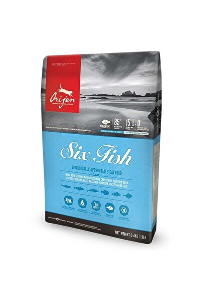 Orijen Six Fish Tahılsız Balık Yavru Ve Yetişkin Kedi Maması 5,4 Kg - Petshop...