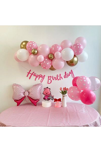DÜVENCİ TİCARET Ribbon Foiled Ballon Set