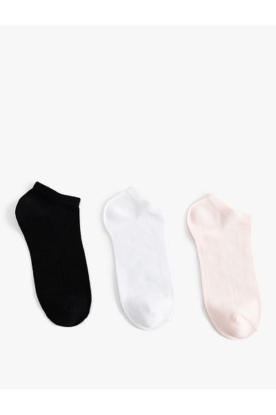 Koton Set de 3 șosete papuci Basic Multicolor