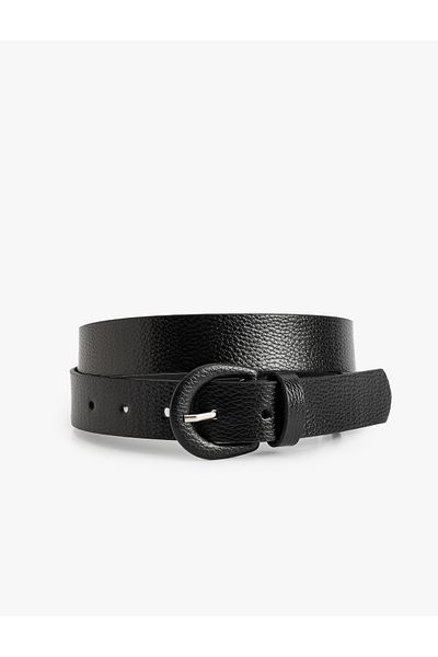 Koton Buckle and Leather Look Belt
