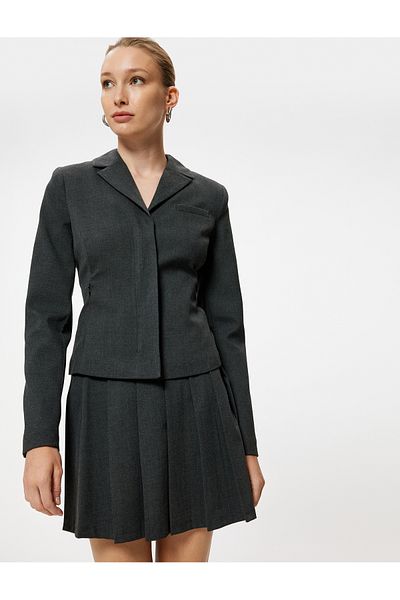 Koton Μακρυμάνικο Slim Fit Blazer Jacket με τσέπες