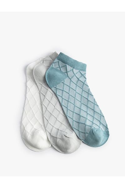 Koton Set de 3 șosete papuci texturați - Multicolor