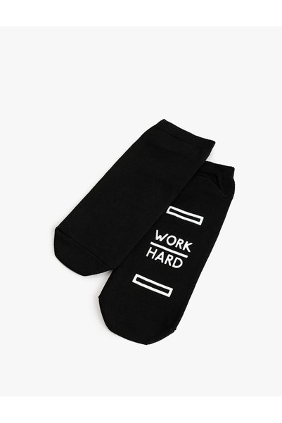 Koton Slogan Patterned Sports Socks