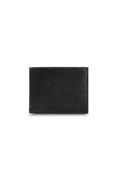 GUARD Single Pisot Genuine Leather Classic Black Men's Wallet P3