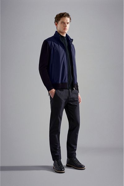 PAUL&SHARK Men's Zippered Stand Collar Casual Blue Sweatshirt 14311261 -050