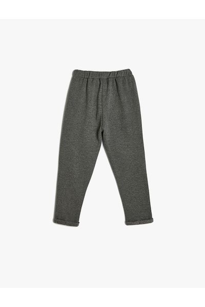 Koton Cotton Raised Sweatpants with Tie Waist