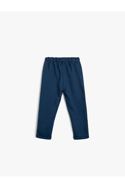 Koton Cotton Raised Sweatpants with Tie Waist