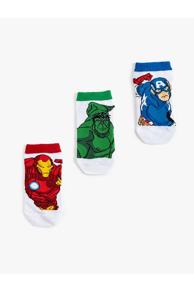 Koton Set de 3 șosete imprimate Marvel cu licență
