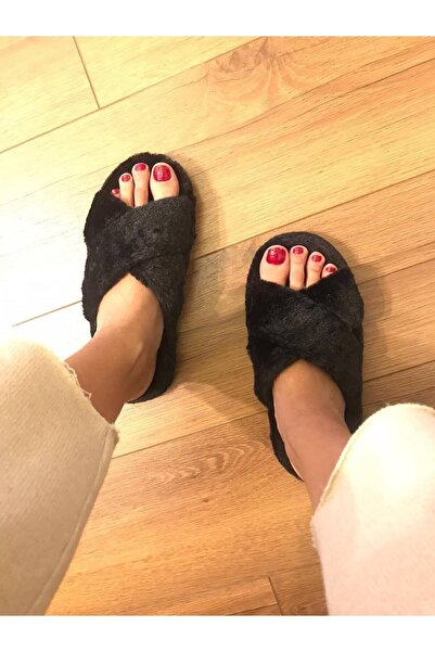 STOCON Пухнаста модель хреста Жіночі домашні тапочки Дівчата домашні тапочки Jeyiz Тапочки з нековзною підошвою