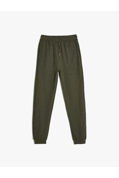 Koton Základní Jogger tepláky s kravatou v pase
