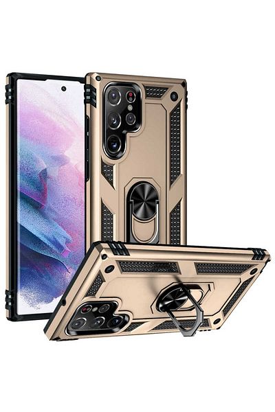 zore Galaxy S22 Ultra Compatible Zore Vega Case-Gold