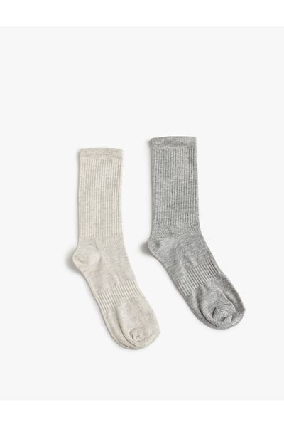 Koton Set of 3 Cotton Blended Textured Socks