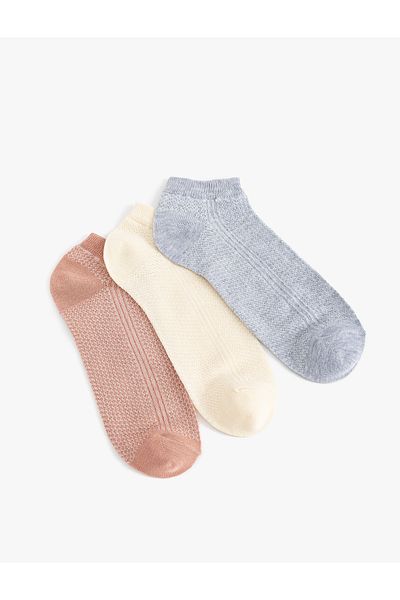 Koton Set de 3 șosete de bază multicolore