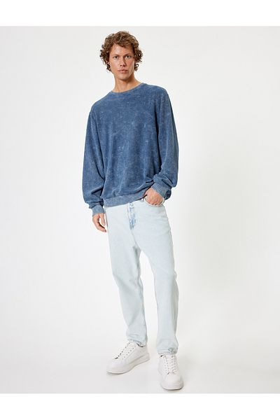 Koton Steve Jean – Herren-Jeanshose in hellem Indigo, lockere Passform, 5 WAM40157ND