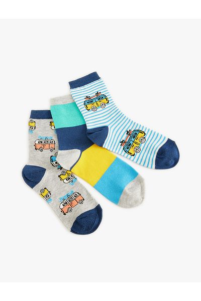 Koton Patterned 3-Piece Sock Set