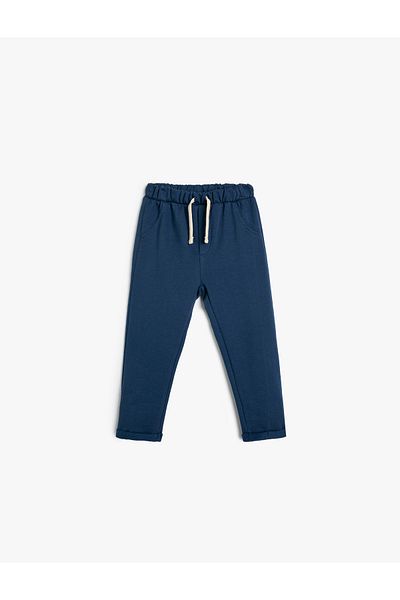 Koton Cotton Raised Sweatpants with Tie Waist