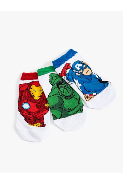 Koton Set de 3 șosete imprimate Marvel cu licență
