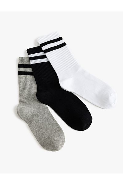 Koton Set of 3 Striped Cotton Socks