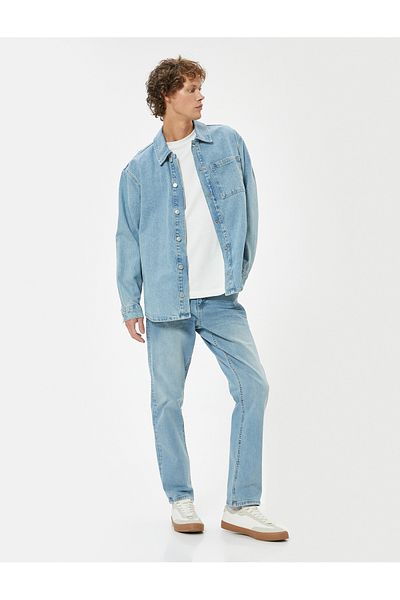 Koton Standard Waist Straight Fit Βαμβακερό τζιν - Mark Jean